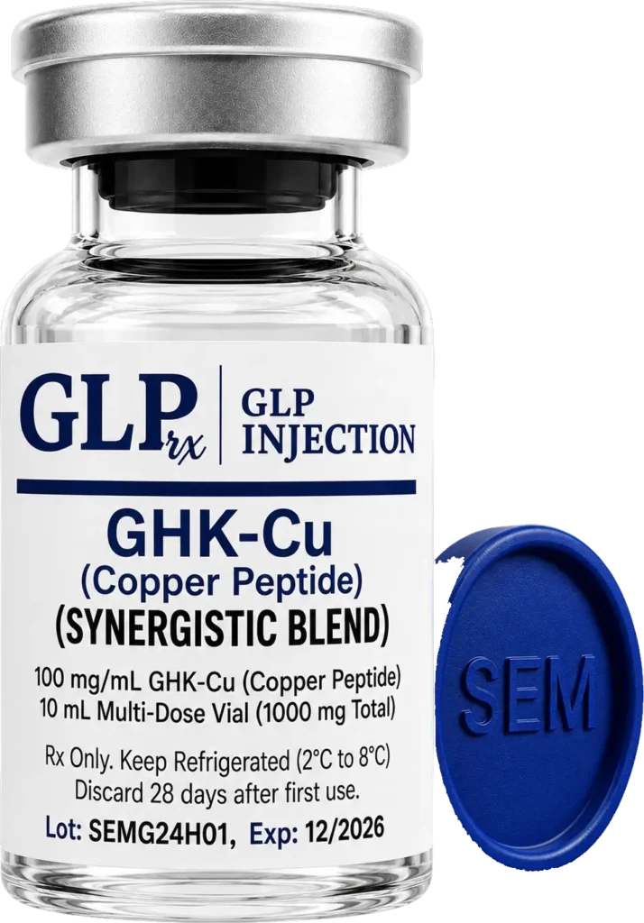 GHK-Cu Copper Peptide supplement image for skin rejuvenation and anti-aging research
