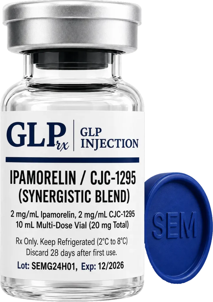 Ipamorelin peptide image representing research on growth hormone support and wellness applications